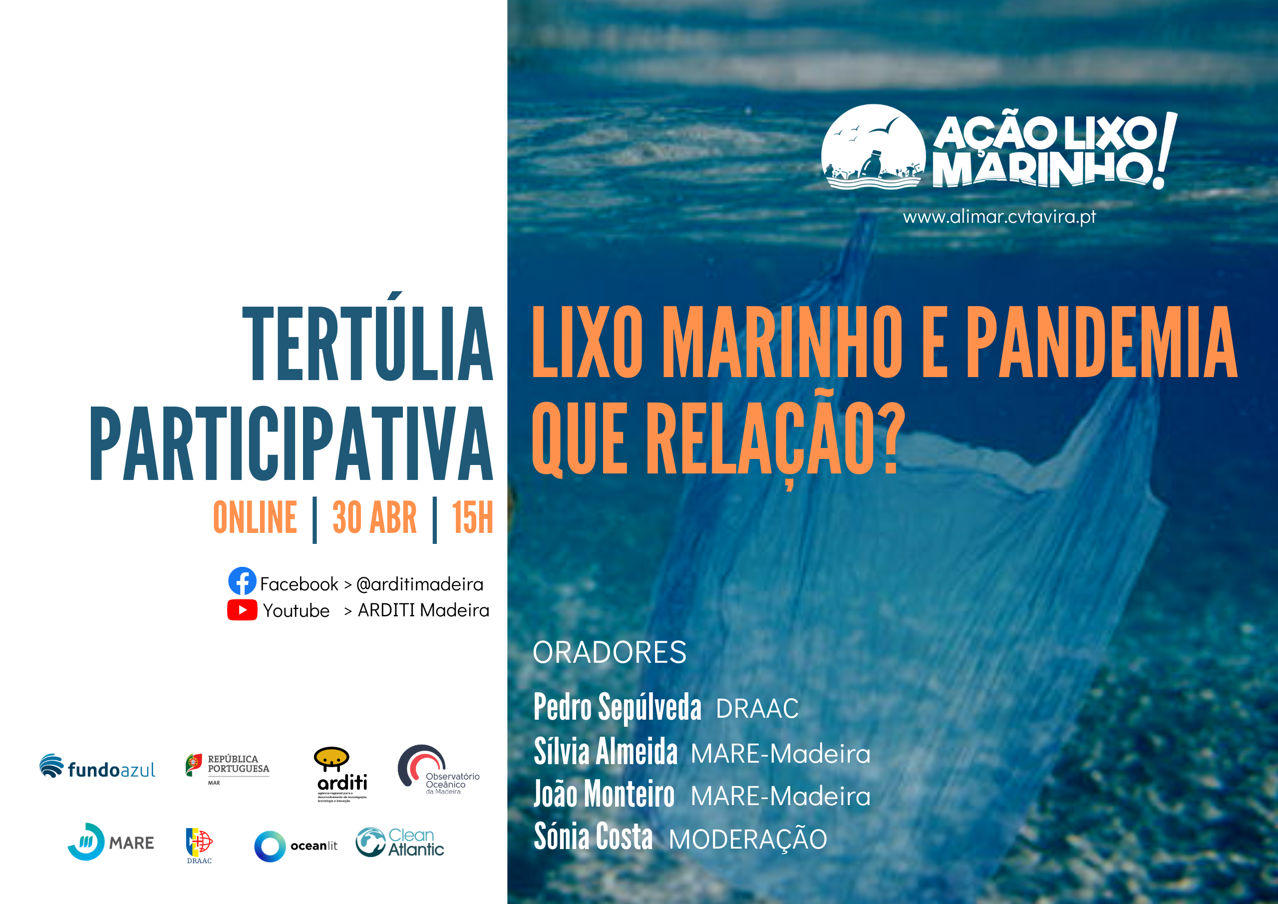 Tertúlia participativa "Lixo marinho e pandemia: Que relação ?"